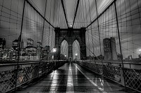 Brooklyn bridge at dusk city brooklyn bridge landmark.