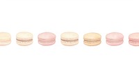 Macarons as divider watercolor confectionery football sweets.