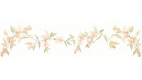 Orchids as divider watercolor graphics pattern art.