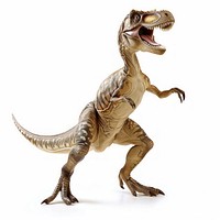 Happy smiling dancing Baryonyx dinosaur reptile animal t-rex.