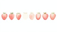 Strawberries as divider watercolor strawberry produce fruit.