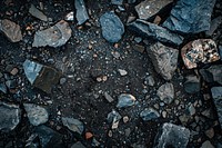 Rubble wall anthracite pebble coal.