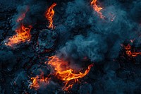 Cooking smoke mountain outdoors eruption.