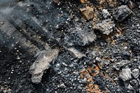 Chimney smoke anthracite coal soil.