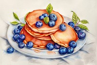 Blueberry pancakes blueberry produce brunch.