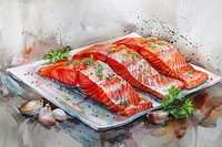 Cooking Salmon with Garlic Butter salmon seafood meat.