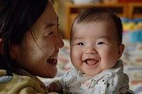 Baby feeling happy loving smile photography portrait.