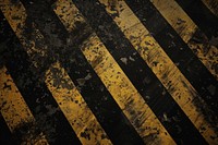 Black and yellow Tape flooring asphalt texture.