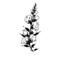 Foxglove flower illustrated graphics pattern.