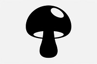 Mushroom silhouette cutlery stencil.