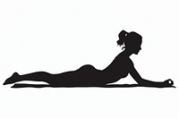 Plank Pose Yoga silhouette female person.