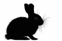 Rabbit silhouette animal mammal.