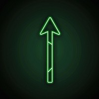 Arrow icon green neon transportation.