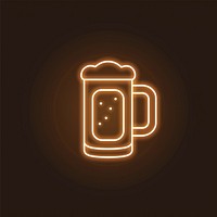 Beer icon lighting beverage coffee.