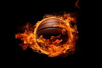 Basketball flame fire bonfire.