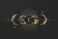 Surreal aesthetic moon phase logo astronomy outdoors eclipse.