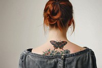 Butterfly tattoo shoulder person human.