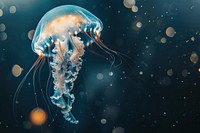 Photo of jellyfish under ocean invertebrate chandelier astronomy.