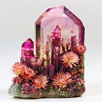Flower resin buildings shaped accessories accessory gemstone.