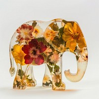 Flower resin elephant shaped art accessories handicraft.