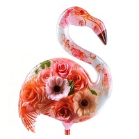 Flower resin flamingo shaped animal bird.