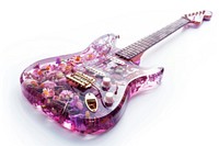 Flower resin guitar shaped candle musical instrument electric guitar.
