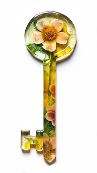 Flower resin key shaped cutlery spoon smoke pipe.
