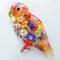 Flower resin parrot shaped animal person human.