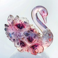 Flower resin swan shaped flamingo animal bird.