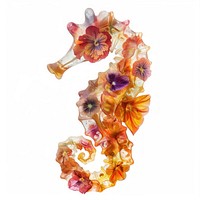 Flower resin seahorse shaped wedding blossom animal.
