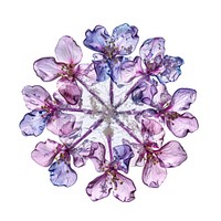 Flower resin snowflake shaped accessories chandelier accessory.