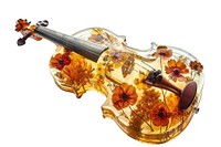 Flower resin violin shaped fiddle viola musical instrument.