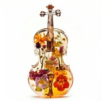 Flower resin violin shaped chandelier fiddle viola.