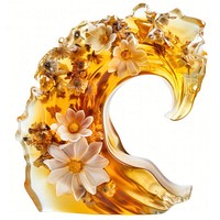 Flower resin wave shaped accessories accessory gemstone.