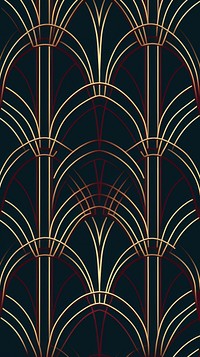 Art deco seamless wallpaper pattern architecture arched.