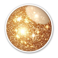 A glitter billiard ball ball flat sticker chandelier astronomy universe.