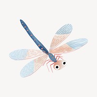 Cute dragonfly safari animal digital art  illustration