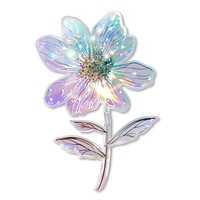 Glitter flower real sticker accessories chandelier accessory.