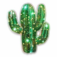 Glitter cactus sticker chandelier plant lamp.