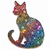 Cat shape real sticker glitter accessories accessory.