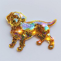 Glitter dog sticker accessories accessory ornament.