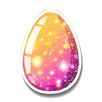 Glitter easter egg flat sticker accessories accessory gemstone.