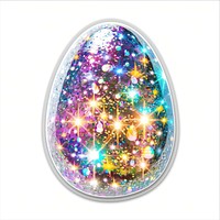 Glitter easter egg flat sticker accessories chandelier accessory.