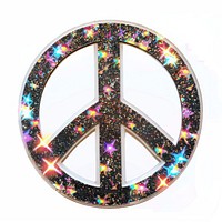 Glitter peace sign flat sticker accessories electronics accessory.