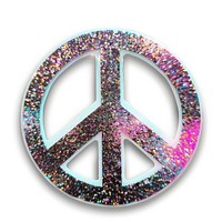Glitter peace sign sticker accessories accessory symbol.
