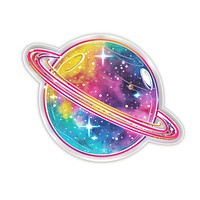 Glitter planet flat sticker accessories astronomy accessory.