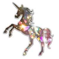 Glitter unicorn flat sticker weaponry animal mammal.
