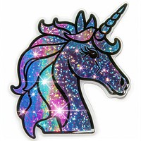Glitter unicorn flat sticker accessories accessory art.