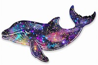 Glitter whale flat sticker accessories accessory animal.