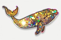 Glitter whale flat sticker accessories chandelier accessory.